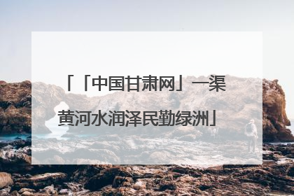 「中国甘肃网」一渠黄河水润泽民勤绿洲