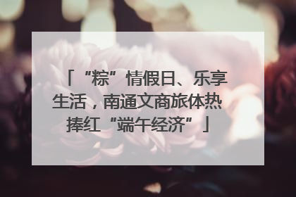 “粽”情假日、乐享生活，南通文商旅体热捧红“端午经济”