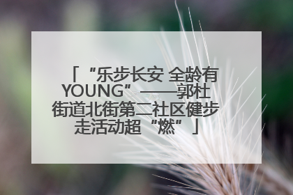 “乐步长安 全龄有YOUNG”——郭杜街道北街第二社区健步走活动超“燃”
