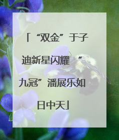 “双金”于子迪新星闪耀 “九冠”潘展乐如日中天