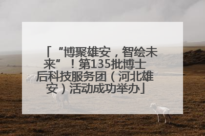 “博聚雄安，智绘未来”！第135批博士后科技服务团（河北雄安）活动成功举办
