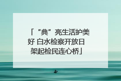 “典”亮生活护美好 白水检察开放日架起检民连心桥