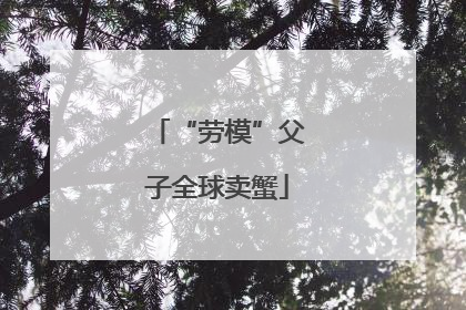 “劳模”父子全球卖蟹