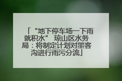 “地下停车场一下雨就积水” 琼山区水务局：将制定计划对墨客沟进行雨污分流