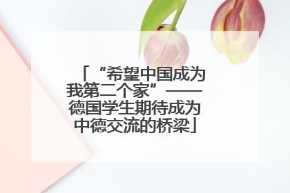 “希望中国成为我第二个家”——德国学生期待成为中德交流的桥梁