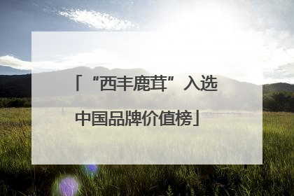 “西丰鹿茸”入选中国品牌价值榜