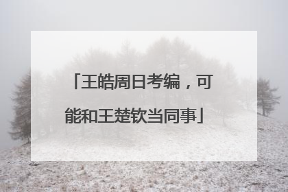 王皓周日考编，可能和王楚钦当同事