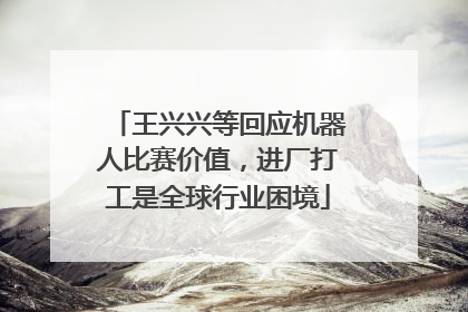 王兴兴等回应机器人比赛价值，进厂打工是全球行业困境