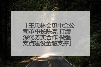 王忠林会见中金公司董事长陈亮 持续深化务实合作 做强支点建设金融支撑