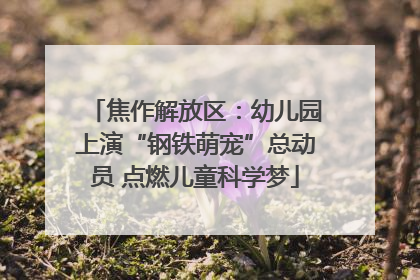 焦作解放区：幼儿园上演“钢铁萌宠”总动员 点燃儿童科学梦