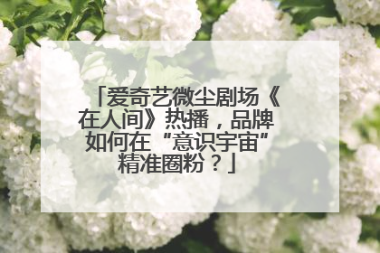 爱奇艺微尘剧场《在人间》热播，品牌如何在“意识宇宙”精准圈粉？