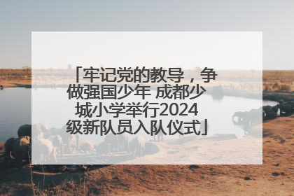 牢记党的教导，争做强国少年 成都少城小学举行2024级新队员入队仪式