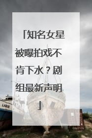 知名女星被曝拍戏不肯下水？剧组最新声明