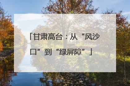 甘肃高台：从“风沙口”到“绿屏障”