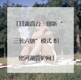 甘肃高台：创新“三长六链”模式 织密河湖管护网