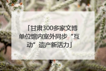 甘肃300多家文博单位馆内室外同步“互动”遗产新活力