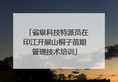 省级科技特派员在印江开展山桐子苗期管理技术培训