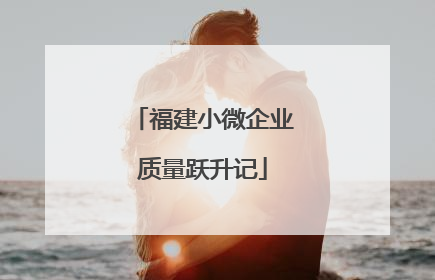 福建小微企业质量跃升记