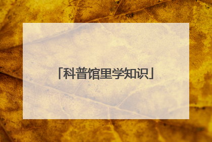 科普馆里学知识
