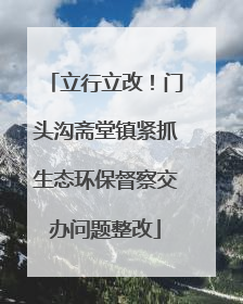 立行立改！门头沟斋堂镇紧抓生态环保督察交办问题整改
