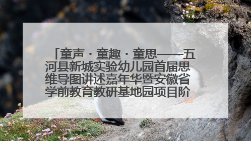 童声・童趣・童思——五河县新城实验幼儿园首届思维导图讲述嘉年华暨安徽省学前教育教研基地园项目阶段性成果展示活动