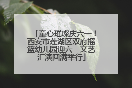 童心璀璨庆六一！西安市莲湖区双府摇篮幼儿园迎六一文艺汇演圆满举行