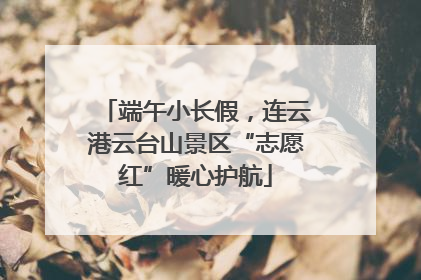 端午小长假，连云港云台山景区“志愿红”暖心护航