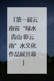 第一届云南省“绿水青山·彩云南”水文化作品展开幕