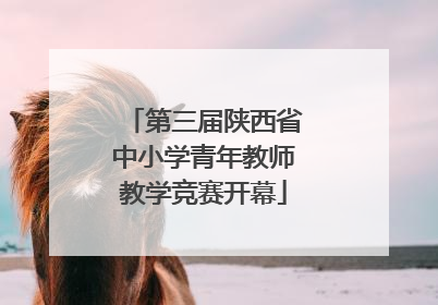 第三届陕西省中小学青年教师教学竞赛开幕