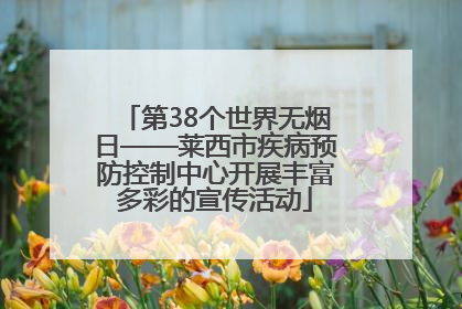 第38个世界无烟日——莱西市疾病预防控制中心开展丰富多彩的宣传活动