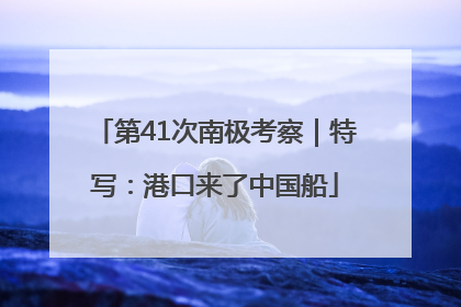 第41次南极考察｜特写：港口来了中国船