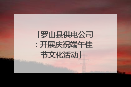 罗山县供电公司：开展庆祝端午佳节文化活动
