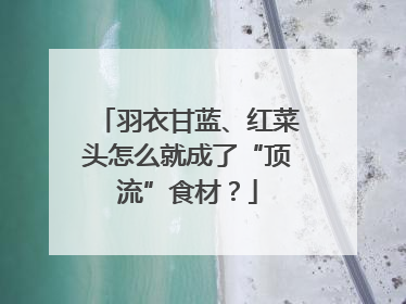 羽衣甘蓝、红菜头怎么就成了“顶流”食材？