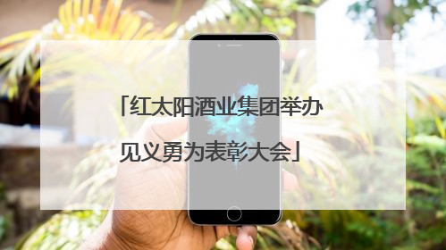 红太阳酒业集团举办见义勇为表彰大会