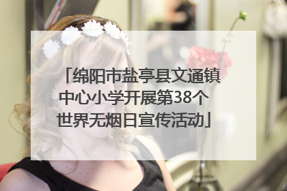 绵阳市盐亭县文通镇中心小学开展第38个世界无烟日宣传活动