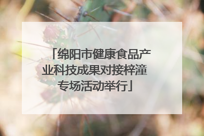 绵阳市健康食品产业科技成果对接梓潼专场活动举行