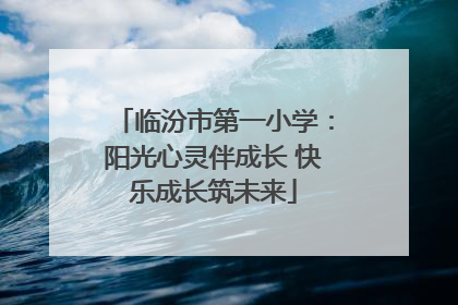 临汾市第一小学：阳光心灵伴成长 快乐成长筑未来
