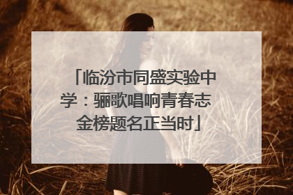 临汾市同盛实验中学：骊歌唱响青春志 金榜题名正当时