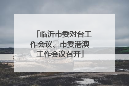 临沂市委对台工作会议、市委港澳工作会议召开