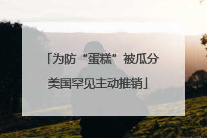 为防“蛋糕”被瓜分 美国罕见主动推销