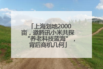 上海划地2000亩，邀腾讯小米共探“养老科技蓝海”，背后商机几何