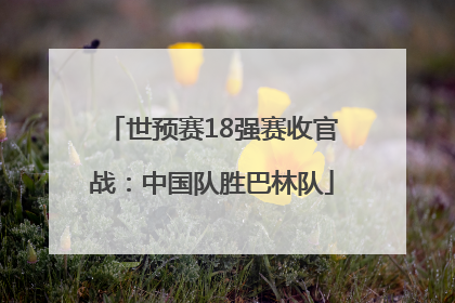 世预赛18强赛收官战：中国队胜巴林队