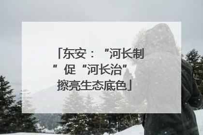 东安：“河长制”促“河长治” 擦亮生态底色