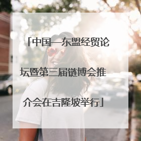 中国—东盟经贸论坛暨第三届链博会推介会在吉隆坡举行