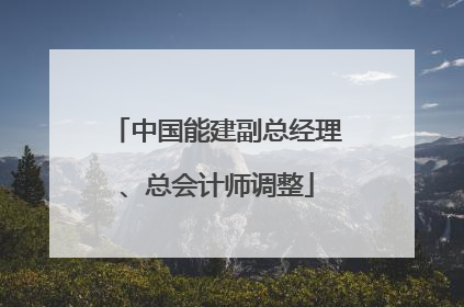 中国能建副总经理、总会计师调整