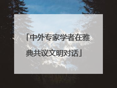 中外专家学者在雅典共议文明对话