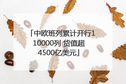 中欧班列累计开行110000列 货值超4500亿美元