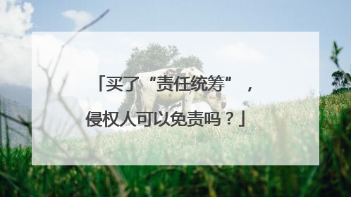 买了“责任统筹”，侵权人可以免责吗？