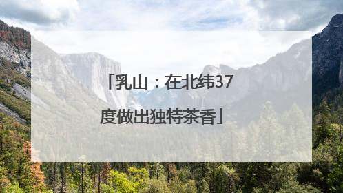 乳山：在北纬37度做出独特茶香