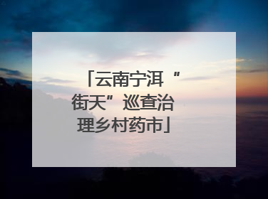 云南宁洱“街天”巡查治理乡村药市